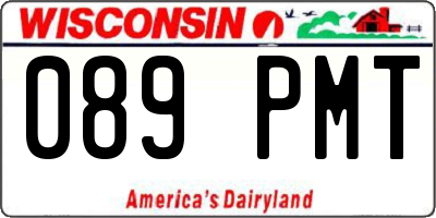 WI license plate 089PMT