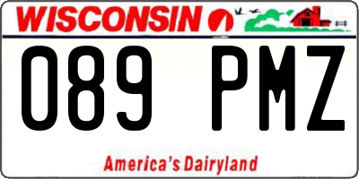 WI license plate 089PMZ
