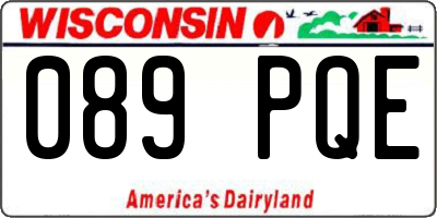 WI license plate 089PQE