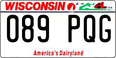 WI license plate 089PQG