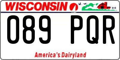WI license plate 089PQR