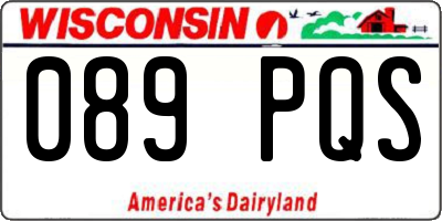 WI license plate 089PQS