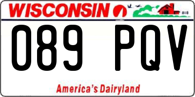 WI license plate 089PQV