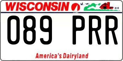 WI license plate 089PRR