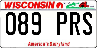 WI license plate 089PRS
