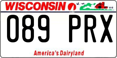 WI license plate 089PRX