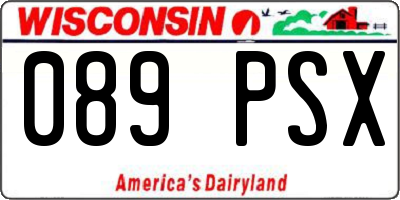 WI license plate 089PSX