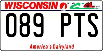 WI license plate 089PTS