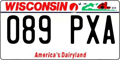 WI license plate 089PXA