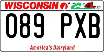 WI license plate 089PXB