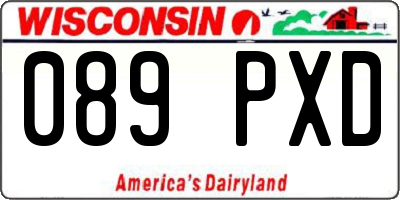 WI license plate 089PXD