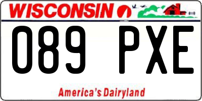 WI license plate 089PXE