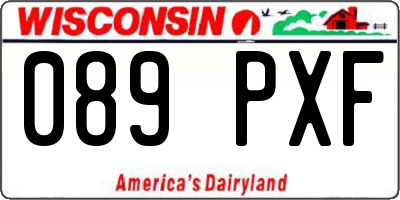 WI license plate 089PXF
