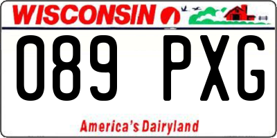 WI license plate 089PXG