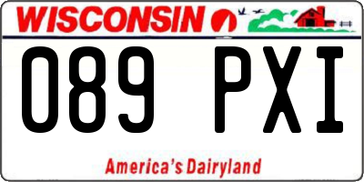 WI license plate 089PXI