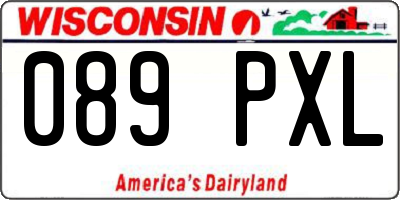 WI license plate 089PXL