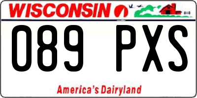 WI license plate 089PXS