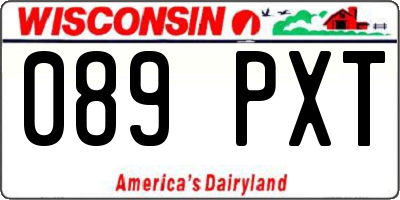 WI license plate 089PXT