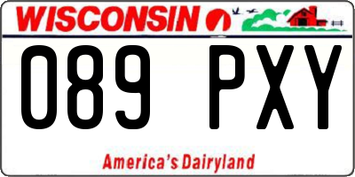 WI license plate 089PXY