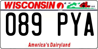 WI license plate 089PYA