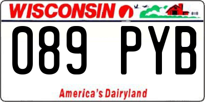 WI license plate 089PYB