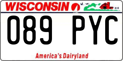 WI license plate 089PYC