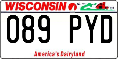 WI license plate 089PYD