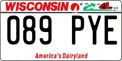 WI license plate 089PYE