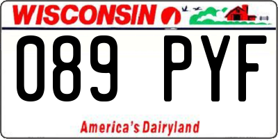 WI license plate 089PYF
