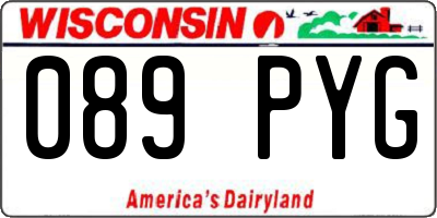 WI license plate 089PYG