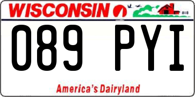WI license plate 089PYI