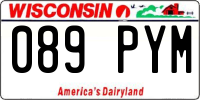 WI license plate 089PYM