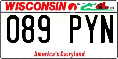 WI license plate 089PYN