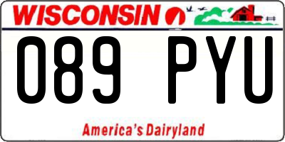 WI license plate 089PYU
