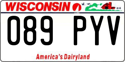 WI license plate 089PYV