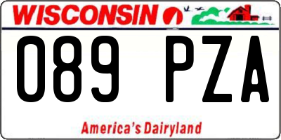 WI license plate 089PZA
