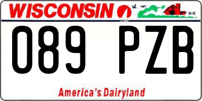 WI license plate 089PZB