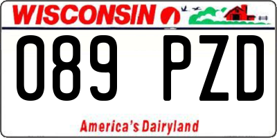 WI license plate 089PZD