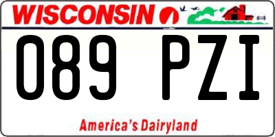 WI license plate 089PZI