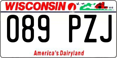 WI license plate 089PZJ