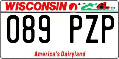 WI license plate 089PZP