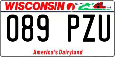 WI license plate 089PZU