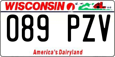 WI license plate 089PZV