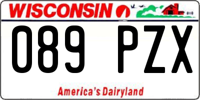 WI license plate 089PZX