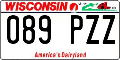 WI license plate 089PZZ