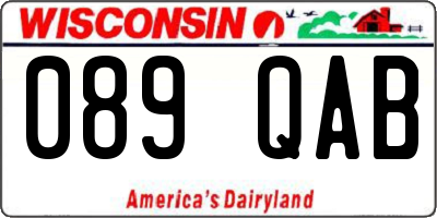 WI license plate 089QAB