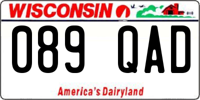 WI license plate 089QAD