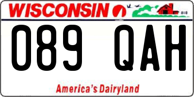 WI license plate 089QAH