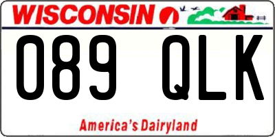 WI license plate 089QLK