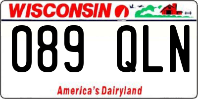 WI license plate 089QLN